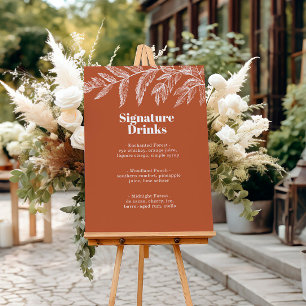 Fern Botanical Woodland Signature Drinks Menu Post Poster