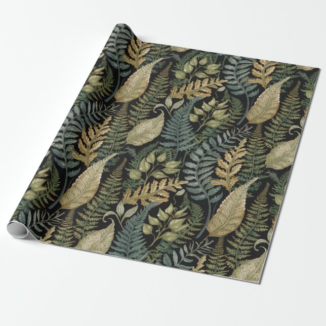 Fern Botanical Wrapping Paper (Unrolled)