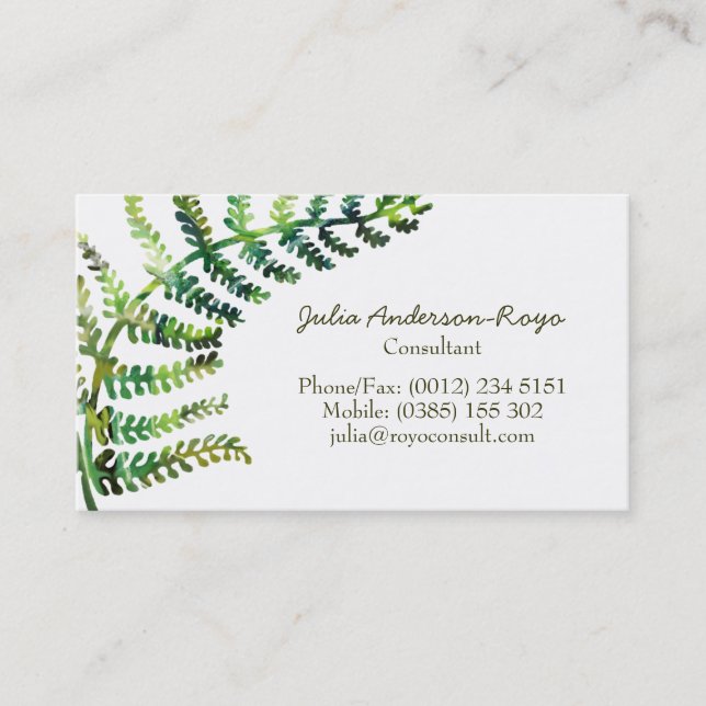 Fern Bussiness Card (Front)