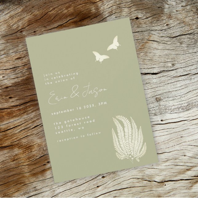 Fern & Butterflies | Wedding Invitation (Creator Uploaded)