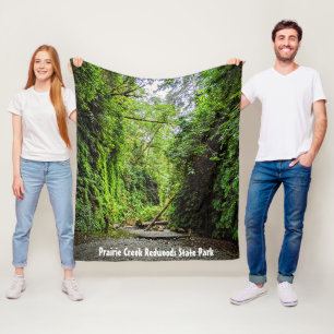 Fern Canyon Green Walls in Redwoods National Park Fleece Blanket