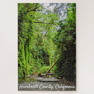 Fern Canyon Green Walls in Redwoods National Park Jigsaw Puzzle
