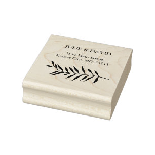 Fern design addreess stamp
