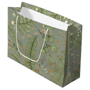 Fern Floral Pattern Large Gift Bag