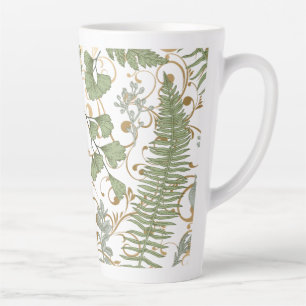 Fern Floral Pattern Latte Mug