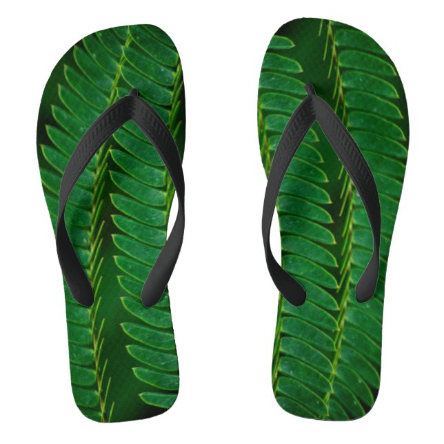  Fern Foliage Flip Flops (Footbed)