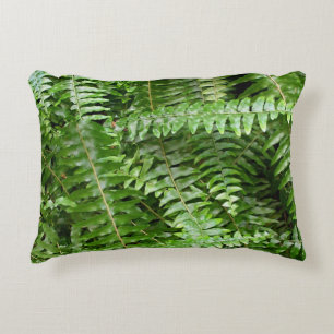 Fern Fronds I Green Nature Decorative Cushion
