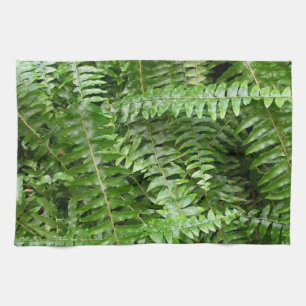 Fern Fronds I Green Nature Tea Towel