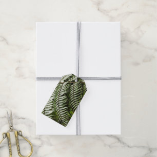 Fern Fronds II Dark Green Nature Gift Tags