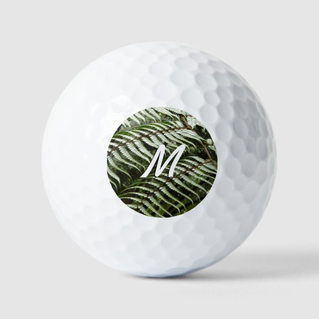 Fern Fronds II Dark Green Nature Golf Balls (Front)