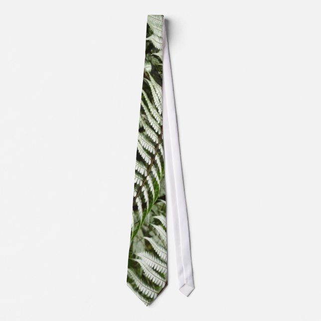 Fern Fronds II Dark Green Nature Tie (Front)