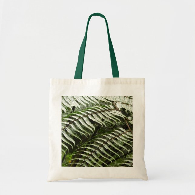 Fern Fronds II Dark Green Nature Tote Bag (Front)
