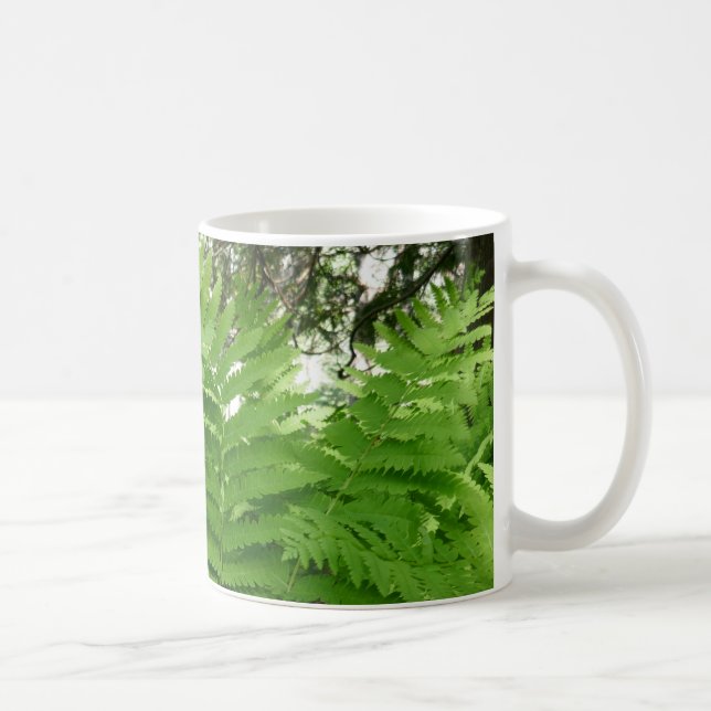 Fern Fronds IV Green Nature Botanical Coffee Mug (Right)