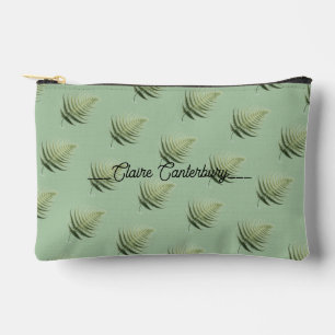 Fern Fronds Pattern Nature Theme Accessory Pouch