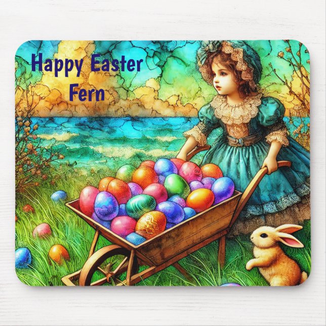 FERN ~ Girl with barrow of eggs ~ Mouse Mat (Front)