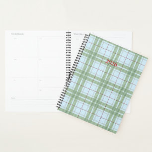 Fern Green Plaid Planner