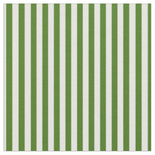 Fern Green & White Stripes Fabric