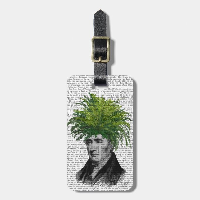 Fern Head Plant Head Luggage Tag (Front Vertical)