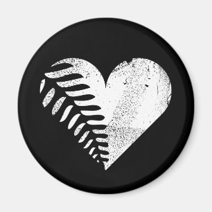 Fern Heart Dark Magnet