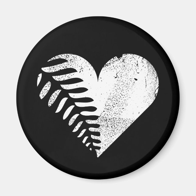 Fern Heart Dark Magnet (Front)