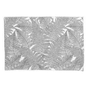 Fern in black and white pillowcase