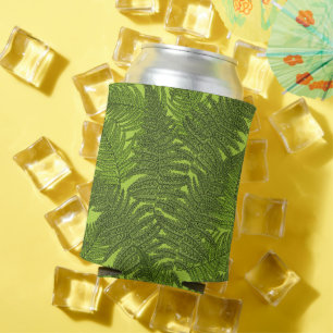 Fern in green can cooler