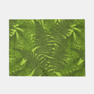 Fern in green doormat