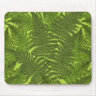 Fern in green mouse mat