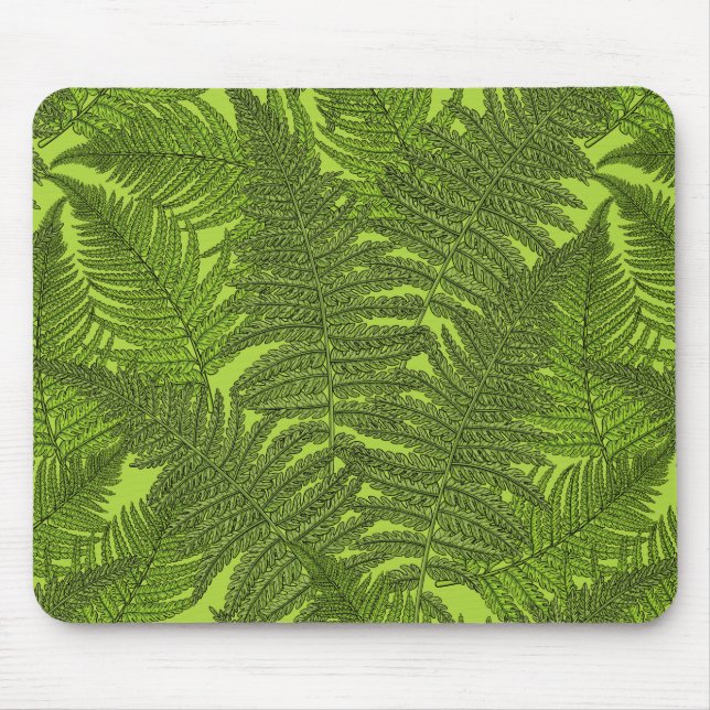 Fern in green mouse mat (Front)