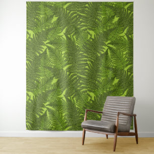 Fern in green tapestry