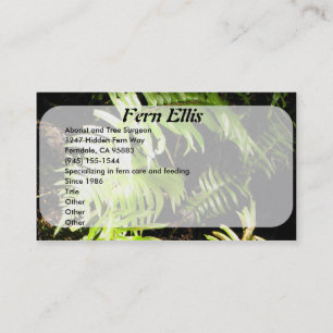 Fern in the Woods Business Card