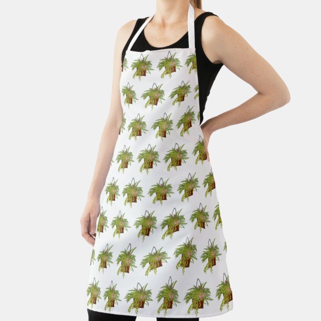 Fern Ivy Hanging Plant Botanical Illustration Art Apron (Insitu)