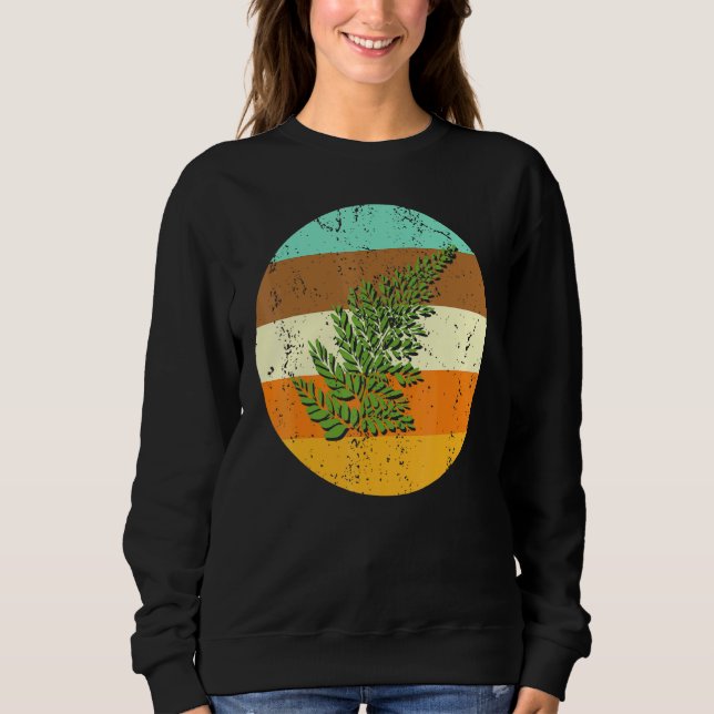 Fern Leaf Botanical Vascular Plants Green Flowerle Sweatshirt (Front)