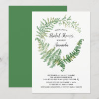 Fern Leaf Bridal Shower Invitation
