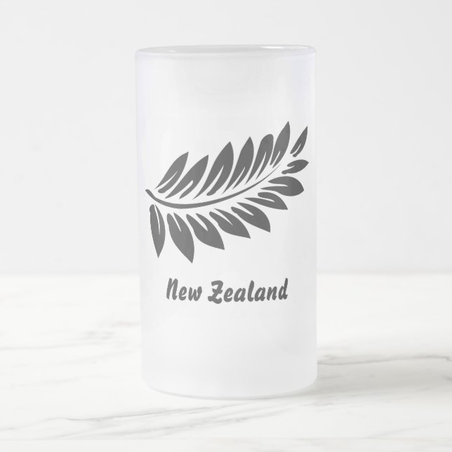 Fern leaf frosted glass beer mug (Center)