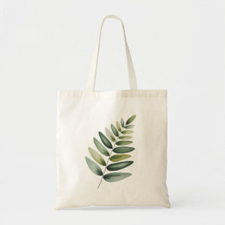 Fern leaf illustration tote bag