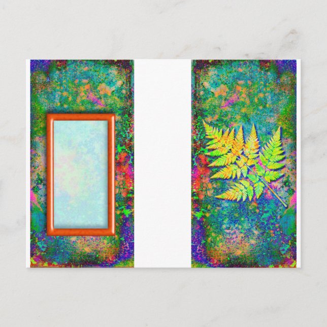 Fern Luggage Tag Postcard (Front)