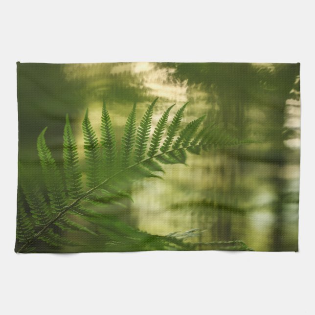 Fern Nature Photo Tea Towel (Horizontal)
