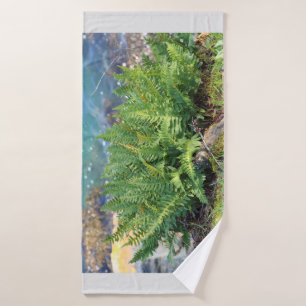Fern near the sea bath towel