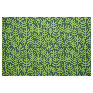 Fern Pattern - Martian Green on Dark Green Fabric
