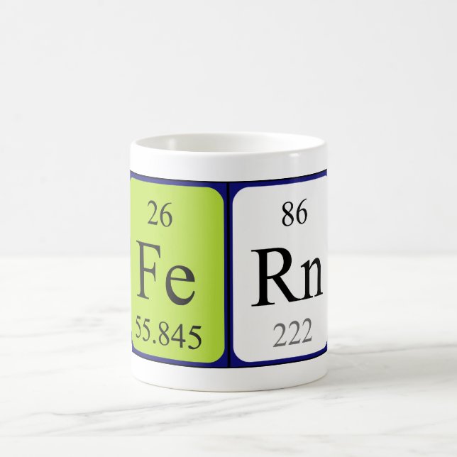 Fern periodic table name mug (Center)