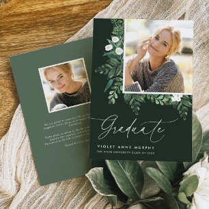 Fern Photo Graduation Announcement