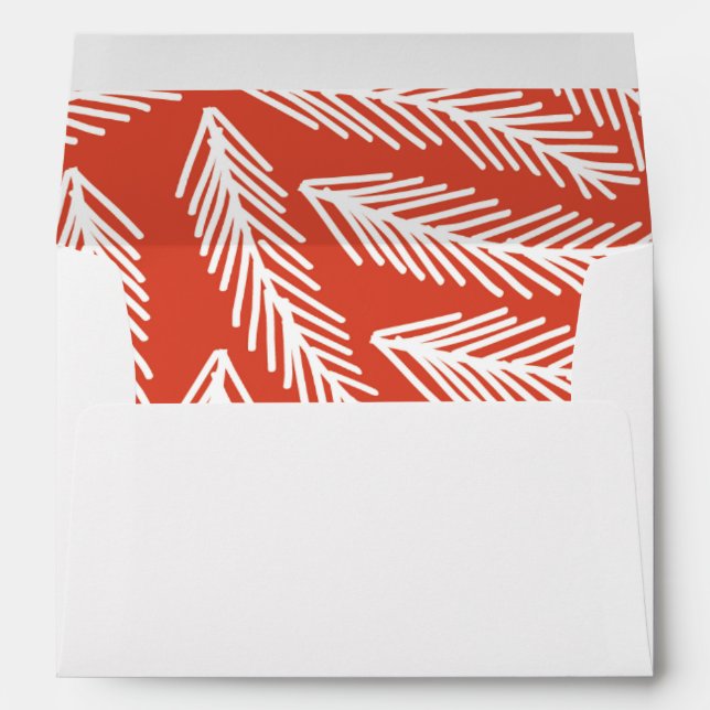 Fern Pines White  | Holiday Card Envelope (Back (Bottom))