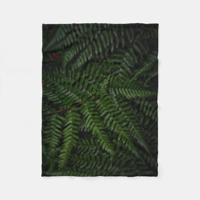 Fern plant fleece blanket (Front)