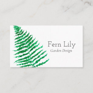 Fern Plant Watercolor Botanical Illustration Business Card