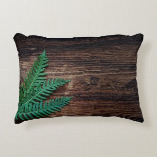 Fern plant wood small fern grunge decorative cushion