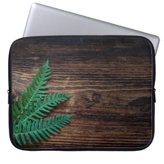 Fern plant wood small fern grunge laptop sleeve