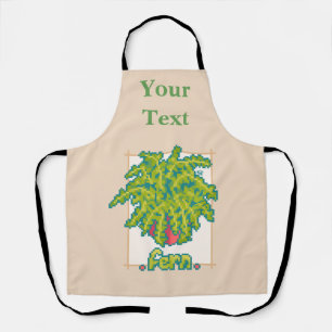 Fern, sailing pixel art apron