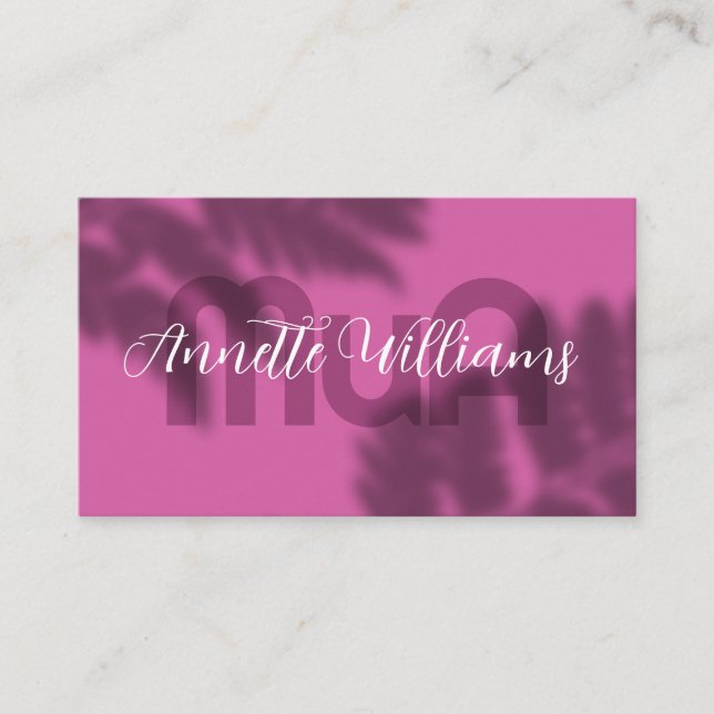 Fern shade Makeup artist Business Card (Front)