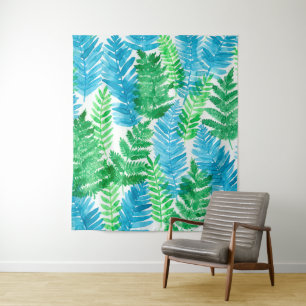 Fern watercolor tapestry